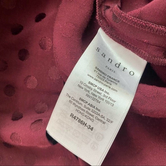 NWT Sandro Jasmine Polka Dot Print Mini Dress - Picture 7 of 8